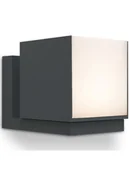 Lampy ogrodowe - Lutec CUBA Antracyt LED regulowana głowica 12W IP54 3000K Kinkiet zewnętrzny 5193803118 - miniaturka - grafika 1