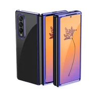 Etui i futerały do telefonów - Plating Case etui Samsung Galaxy Z Fold 4 pokrowiec z metaliczną ramką niebieskie - miniaturka - grafika 1