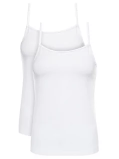 Koszulki i topy damskie - Calvin Klein Underwear Komplet 2 topów Cami 000QS6440E Biały Regular Fit - grafika 1