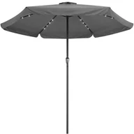 Parasole ogrodowe - Parasol solarny LED Ateny antracyt Ø330cm - miniaturka - grafika 1