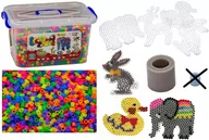 Prace ręczne dla dzieci - Koraliki Do Prasowania Zestaw Prasowanki 6000 Koralików W Skrzyni Fluorescencyjne Duże 1Cm - miniaturka - grafika 1