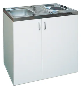 Alveus Blat minikuchni COMBI ELECTRA 100x60 SATYNA + płyta elektryczna 1105248 - Zestawy zintegrowane AGD - miniaturka - grafika 2