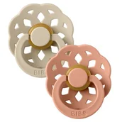 Smoczki uspokajające - Bibs Boheme Smoczek - uspokajający kauczuk Vanilla & Peach S 2-pack - miniaturka - grafika 1