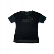 Koszulki i topy damskie - Czarna koszulka t-shirt damski PUMA XS - miniaturka - grafika 1