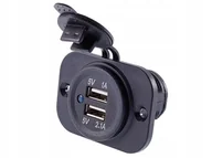 Ładowarki samochodowe - Ładowarka do zabudowy 2x USB 3.1A 12/24V - miniaturka - grafika 1
