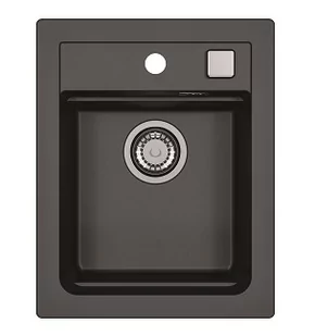 Alveus Atrox 10 Zlewozmywak granitowy jednokomorowy 50x40 cm czarny 1139771 - Zlewozmywaki - miniaturka - grafika 1