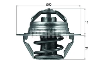 Termostat, płyn chłodzący Mahle TX 100 89D - Termostaty - miniaturka - grafika 1