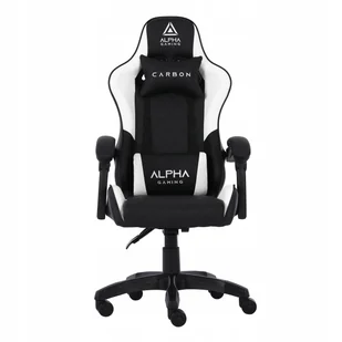 Fotel Alpha Gaming Carbon Biały Porządny - Fotele gamingowe - miniaturka - grafika 4