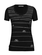 Koszulki i topy damskie - Koszulka damska Icebreaker Tech Lite II SS Scoop Tee Hill Sprint Black L - miniaturka - grafika 1