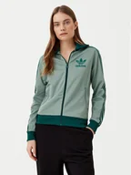 Bluzy damskie - adidas Bluza Beckenbauer JC5809 Zielony Regular Fit - miniaturka - grafika 1