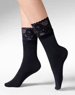 Skarpetki damskie - Skarpetki z mikrofibry z koronką Nina - Gabriella - miniaturka - grafika 1