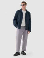 Spodnie męskie - Męskie spodnie casual tkaninowe Outhorn OTHWAW24TTROM1088 - szare - miniaturka - grafika 1