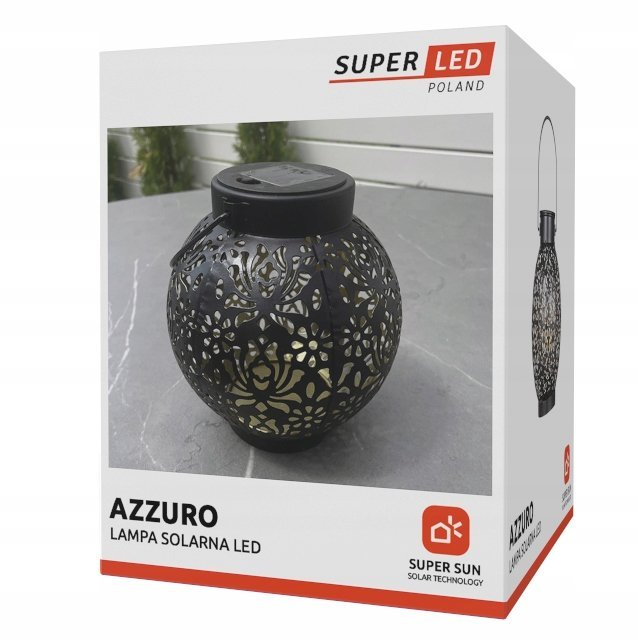 Lampa Solarna Ogrodowa LED Wisząca Metalowa Lampion Do Ogrodu Na Taras