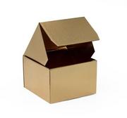 Opakowania i torebki na prezenty - Karton wykrojnikowy 150x150x100mm f426 złoty - miniaturka - grafika 1