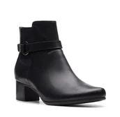 Botki damskie - Un Damson Mid [black leather] - rozmiar 37.5 - miniaturka - grafika 1
