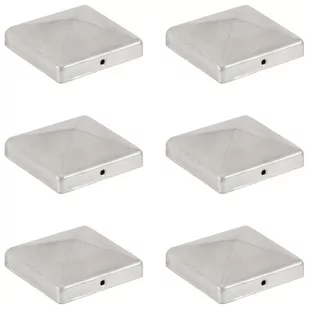 shumee Daszki na słupki 6 szt. galwanizowany metal 101x101 mm - Akcesoria do bram - miniaturka - grafika 1