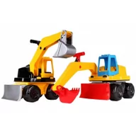 Samochody i pojazdy dla dzieci - Duza koparka spycharka koła - miniaturka - grafika 1