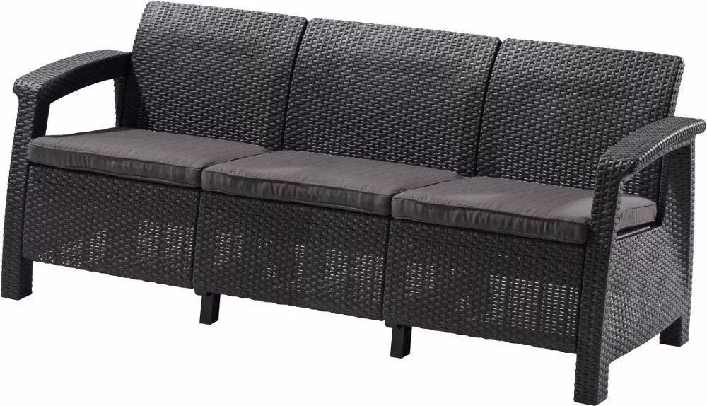 Keter Sofa CORFU LOVE SEAT MAX antracytowa