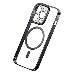 Zestaw ochronny Baseus Glitter przeźroczyste etui magnetyczne i szkło hartowane do iPhone 14 Pro (czarny) - Etui i futerały do telefonów - miniaturka - grafika 3