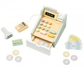 Zabawy w naśladowanie dorosłych - Tooky Toy TP543 Drewniana kasa sklepowa - miniaturka - grafika 1
