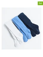 Rajstopy dziecięce - COOL CLUB Rajstopy (3 pary) w kolorze niebieskim, granatowym i białym - miniaturka - grafika 1