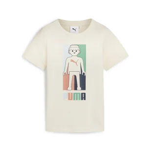 Dziecięca koszulka PUMA × PLAYMOBIL® PUMA Beige Color Mix - Odzież sportowa dziecięca - miniaturka - grafika 1