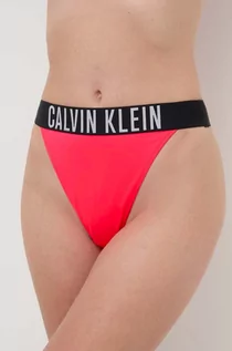 Stroje kąpielowe - Calvin Klein stringi kąpielowe kolor różowy KW0KW02665 - grafika 1