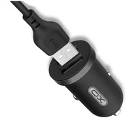 Ładowarki samochodowe - Xo Ładowarka samochodowa TZ08 czarna 2USB plus kab - miniaturka - grafika 1