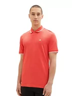 Koszulki męskie - TOM TAILOR Denim Męska koszulka polo 1036386, 11042 -Plain Red, M, 11042 – Plain Red, M - miniaturka - grafika 1