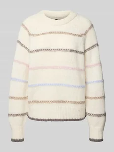 Sweter z dzianiny o kroju regular fit z raglanowymi rękawami model ‘NELIA’ - Swetry damskie - miniaturka - grafika 1