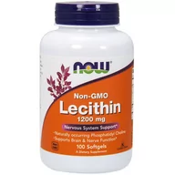 Witaminy i minerały dla sportowców - NOW Non-GMO Lecithin 1200mg 100caps - miniaturka - grafika 1