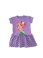 Sukienki - sukienka dla dziewczynki na lato letnia fioletowa rozmiar 110/116- 5/6 lat - miniaturka - grafika 1