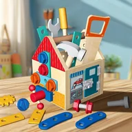 Mały majsterkowicz - Zestaw majsterkowicza warsztat narzędzia domek do skręcania ShaGoLand - miniaturka - grafika 1