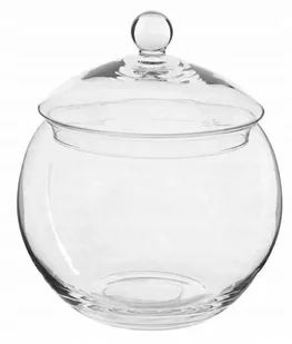Bomboniera szklana pojemnik z przykrywką okrągły h22 d20 - Pojemniki kuchenne - miniaturka - grafika 1