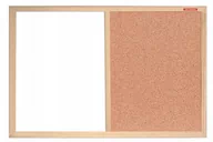 Tablice i flipcharty - MEMOBOARDS Tablica magnetyczna korkowa 60x40 typ duo combi - miniaturka - grafika 1