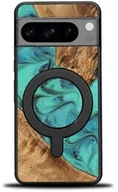 Etui i futerały do telefonów - Bewood Drewniane etui Unique - Turquoise do MagSafe do Google Pixel 8 Pro - miniaturka - grafika 1