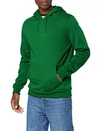 Bluzy męskie - Build Your Brand Męska bluza z kapturem Heavy Hoody dla mężczyzn, jednokolorowa, z kieszenią typu kangurka i ściągaczami, rozmiar XS do 5XL, dostępna w wielu kolorach, zielony (Forest Green), L - miniaturka - grafika 1