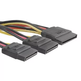 Qoltec Kabel zasilający SATA rozgałęziacz F/2*F 0,5m 52314 - Kable komputerowe i do monitorów - miniaturka - grafika 1