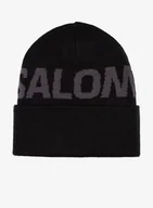 Czapki męskie - Czapka zimowa Salomon Hermitage Beanie - deep black - miniaturka - grafika 1