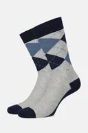 Skarpetki męskie - Skarpety Szaro Granatowe Wzór - miniaturka - grafika 1