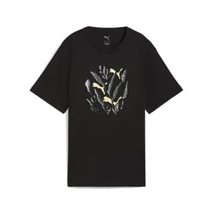 Graficzny luźny liść koszulka PUMA czarna - Koszulki męskie - miniaturka - grafika 1