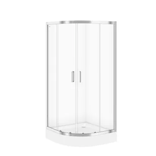 Kabina prysznicowa półokrągła Iva 90X90 półokrągła z brodzikiem Tako 90x90x16 - Kabiny prysznicowe - miniaturka - grafika 1