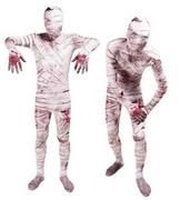 Stroje karnawałowe - Strój Kostium Przebranie Mumia Zombie Upiór Halloween Bal Karnawał 110/116 - miniaturka - grafika 1