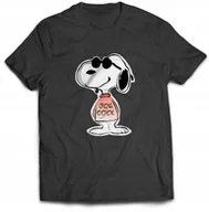 Koszulki męskie - Koszulka męska SNOOPY-005 czarna r.M - miniaturka - grafika 1