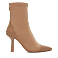 Botki damskie - Botki Nine West CEO-NOURA-01 Beżowy - miniaturka - grafika 1