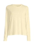 Koszulki i topy damskie - Koszulka damska treningowa Casall Soft Texture Long Sleeve żółty L - miniaturka - grafika 1