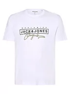 Koszulki męskie - Jack & Jones - T-shirt męski  JORSplash  duże rozmiary, biały - miniaturka - grafika 1