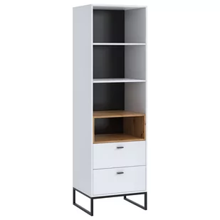 Regał 60 OL-06 Olier GIB Meble Biały / Dąb Artisan - Regały - miniaturka - grafika 1