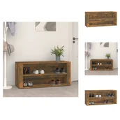 Szafki na buty - vidaXL Stojak na buty dąb wędzony 100x35x45 cm materiał drewnopochodny - Stojaki i szafki na buty - miniaturka - grafika 1