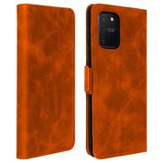 Etui i futerały do telefonów - Etui Stand Folio z kieszeniami na karty do Samsunga Galaxy S10 Lite - Camel - miniaturka - grafika 1